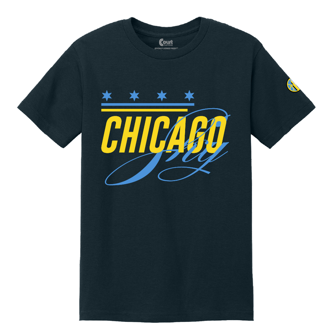Chicago Baseline Script T-Shirt