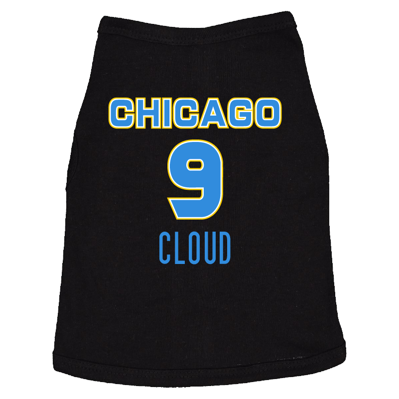 Chicago Sky City Name &amp; Number Doggie Tank - Cloud