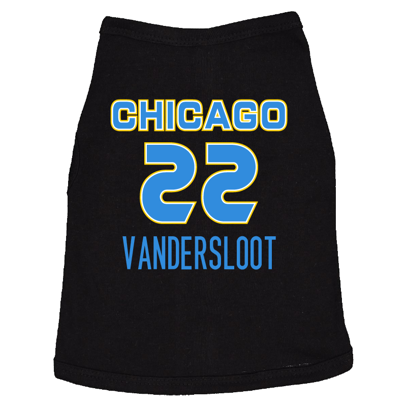 Chicago Sky City Name &amp; Number Doggie Tank - Vandersloot