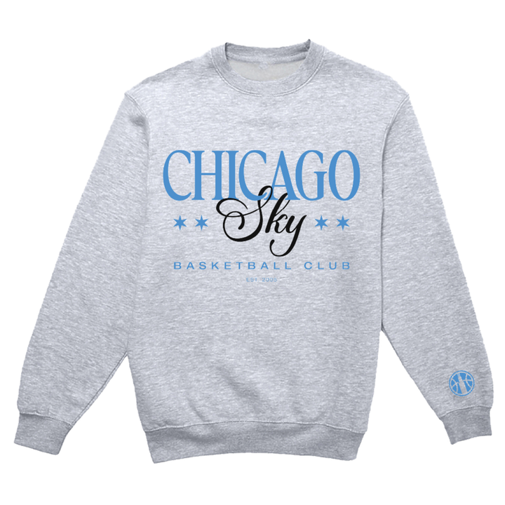 Chicago Sky Classic Crewneck Fleece Heather Grey
