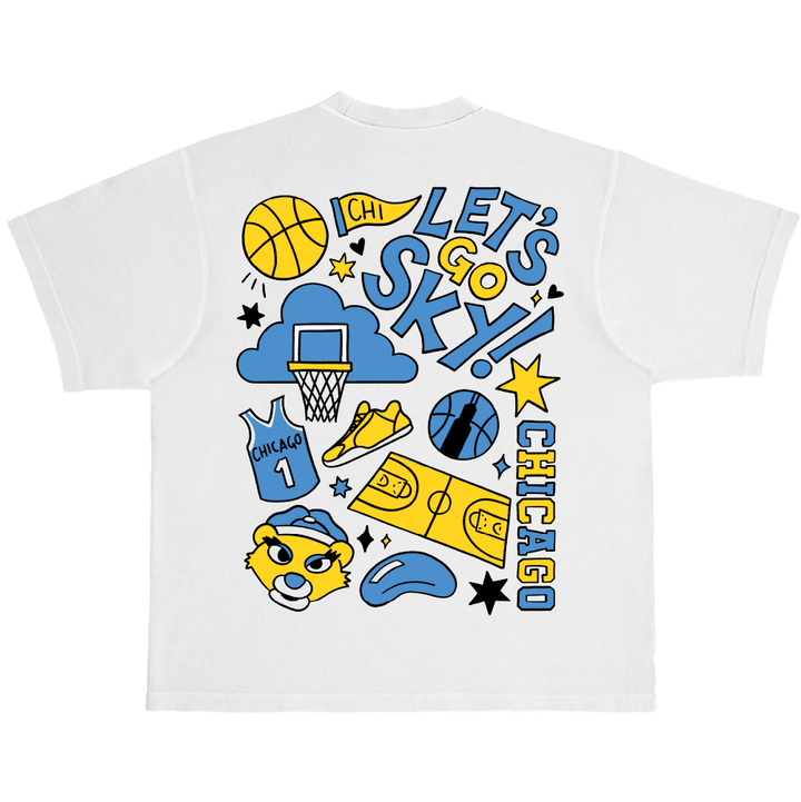 Chicago Sky Doodle T-Shirt Back