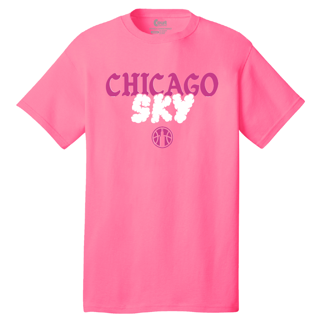 Chicago Sky Pink Wordmark T-Shirt