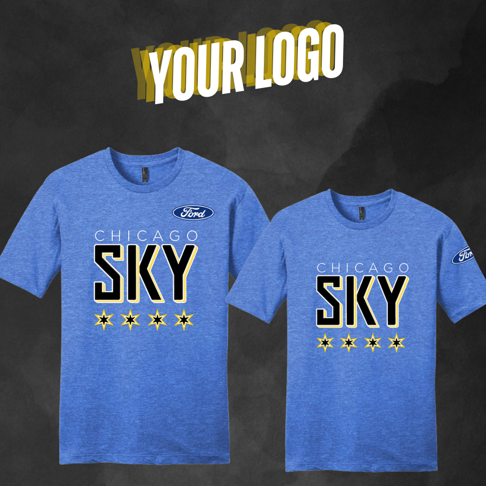 Chicago Sky x Ford Custom Partner "Chicago Stars" Logo T-Shirt