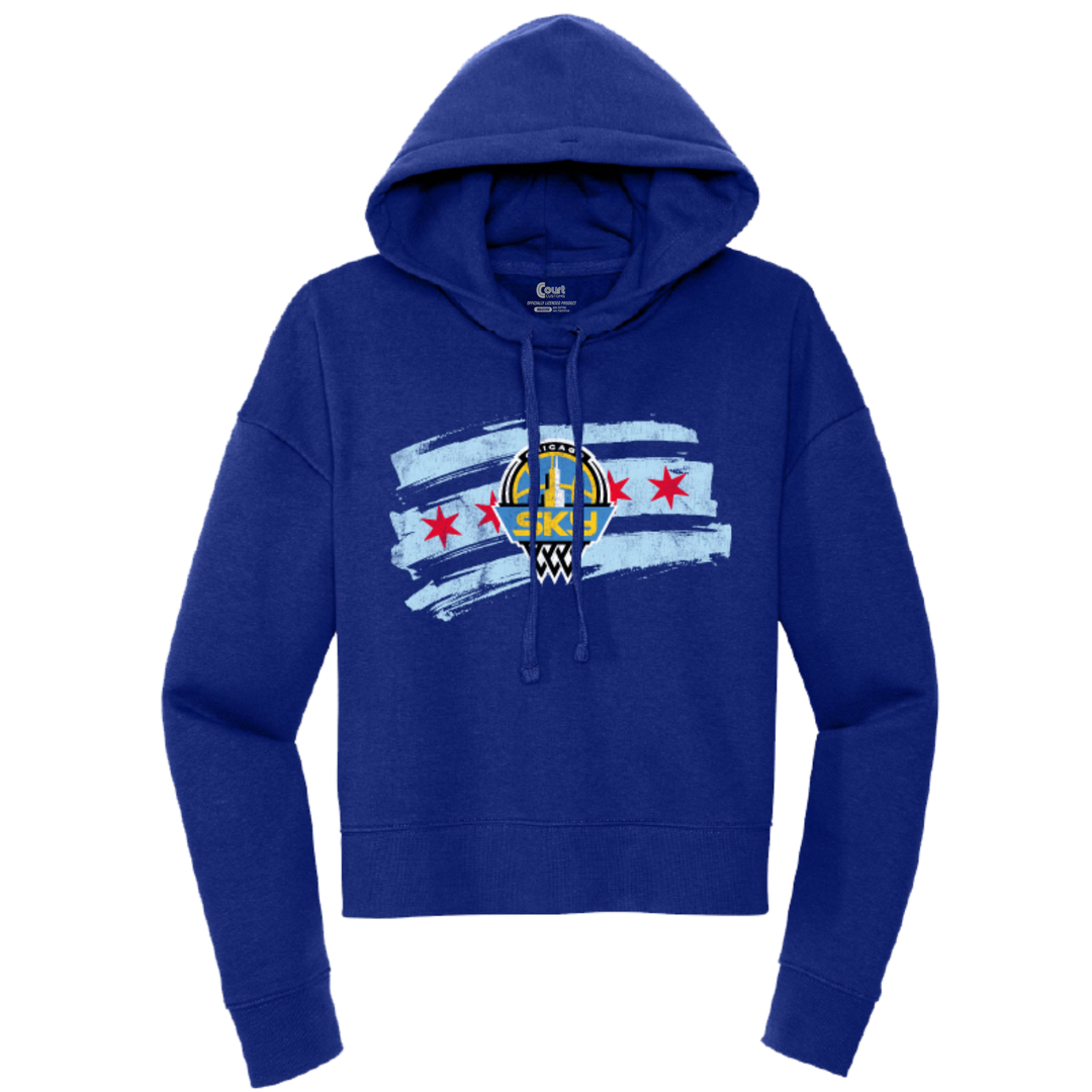 Ladies' Sky Flag Mid Length Hoodie