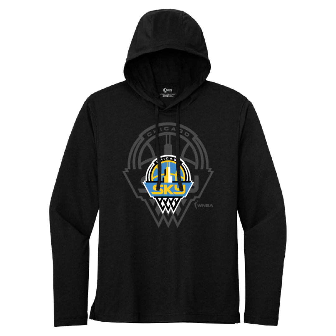 Sky Mirror Logo Hooded Long Sleeve T-Shirt