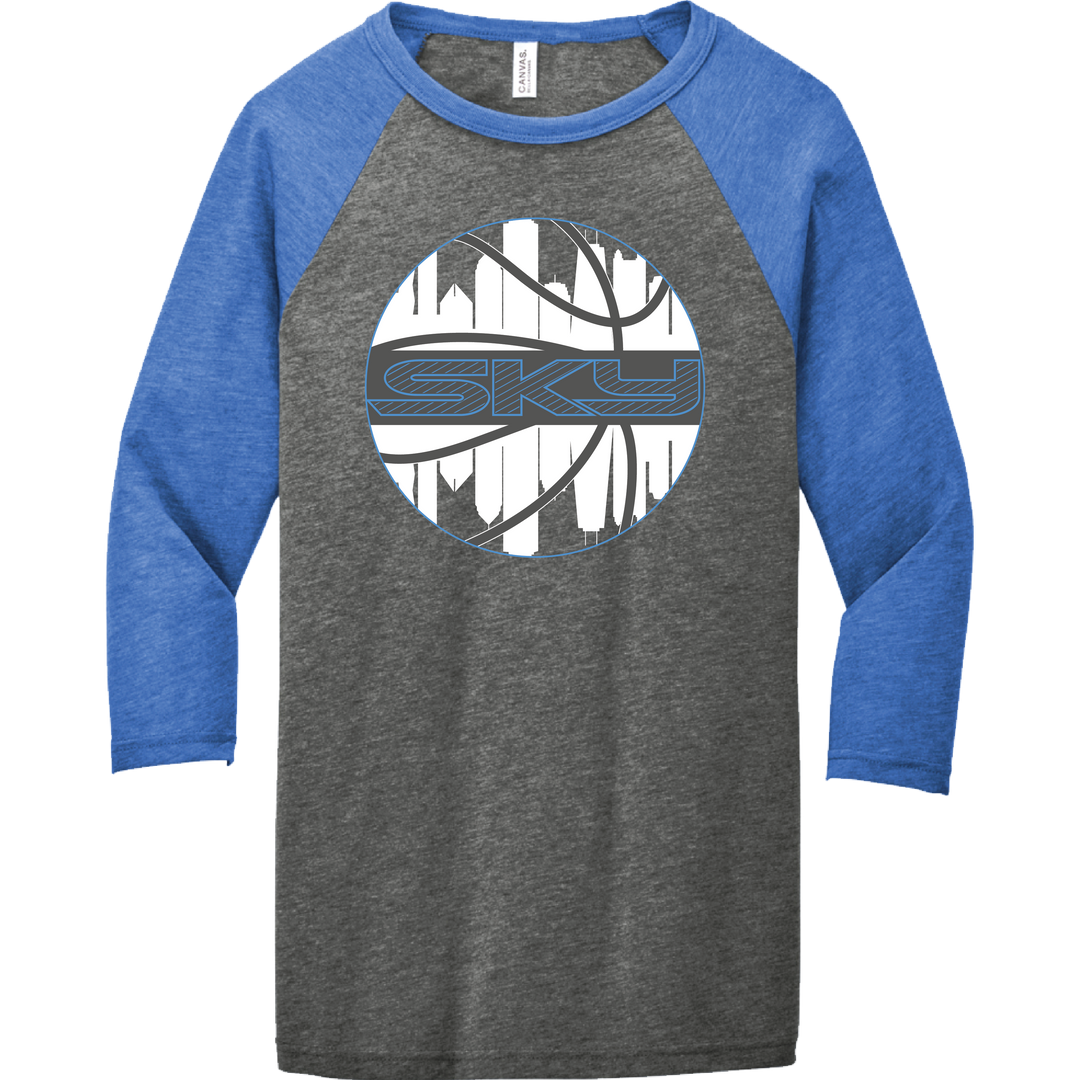 Chicago Sky City Circle 3/4 Sleeve T-Shirt
