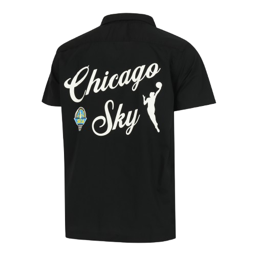 Chicago Sky Embroidered Round21 Bowling Shirt