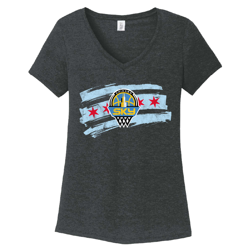Chicago Sky Ladies' Flag V-Neck T-Shirt