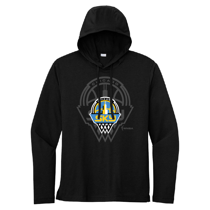 Chicago Sky Mirror Logo Hooded Long Sleeve T-Shirt