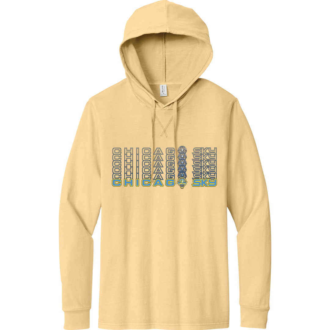 Chicago Sky Repeat Mineral Dye Hooded T-Shirt