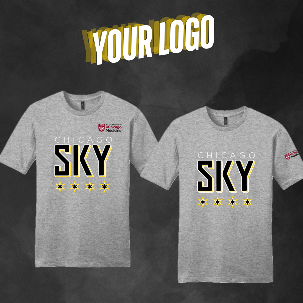 Chicago Sky x UChicago Medicine Custom Partner "Chicago Stars" Logo T-Shirt