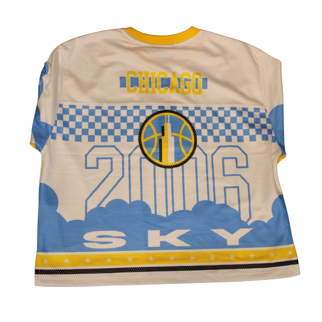 Womens Wild Collective x Sky Boxy Mesh Shirt