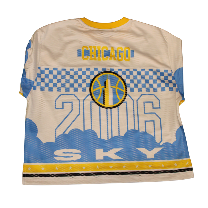 Womens Wild Collective x Sky Boxy Mesh Shirt